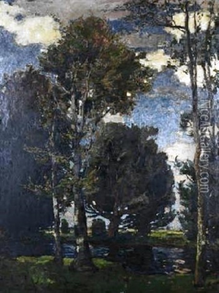 Waldlandschaft Oil Painting - Richard Kaiser