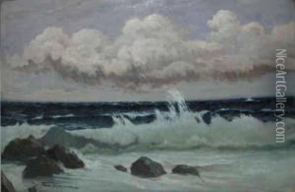 Marina Oil Painting - Nicolae Tempeanu