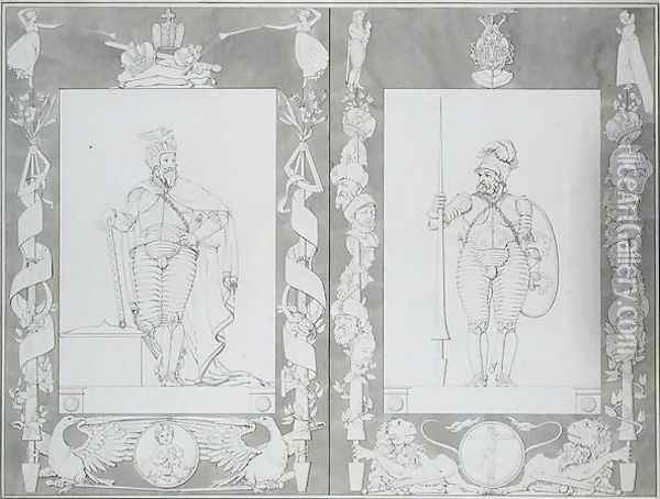 Charlemagne 742-814 and Heymon, 1804-5 Oil Painting - Philipp Otto Runge