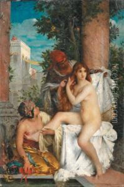 La Toilette De La Favorite Oil Painting - Gabriel Joseph Marie Augustin Ferrier