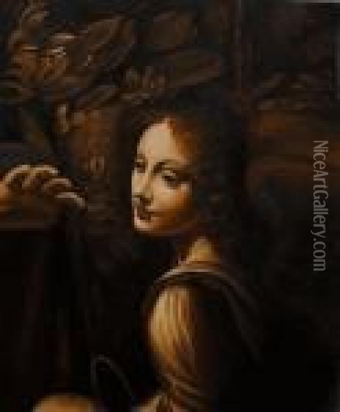 The Virgin Of The Rocks Oil Painting - Leonardo Da Vinci