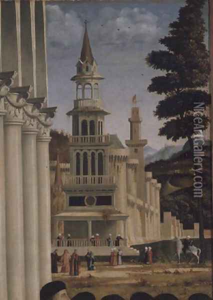 Debate of St. Stephen (detail of background) Oil Painting - Vittore Carpaccio