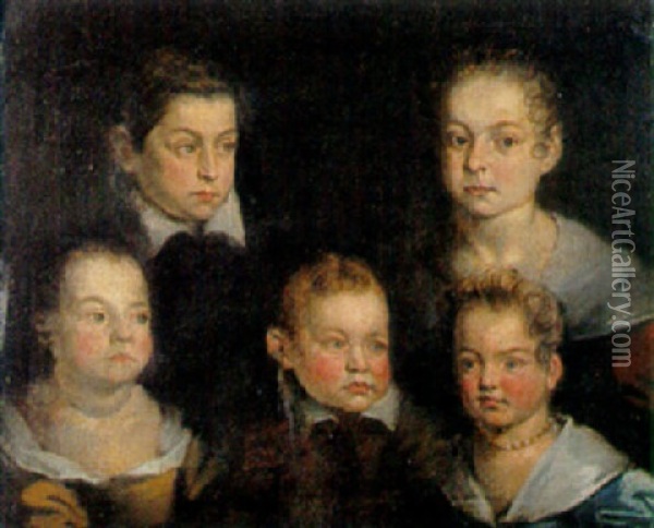 Cinque Fratelli Oil Painting - Jacopo Palma il Giovane