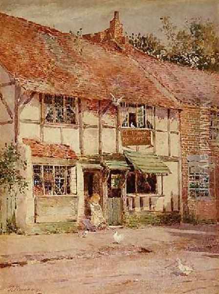 Anne Hathaways Cottage Shottery Warwickshire Oil Painting - James Mackay