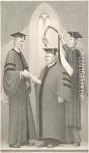 Honorary Degree Oil Painting - Grant Wood