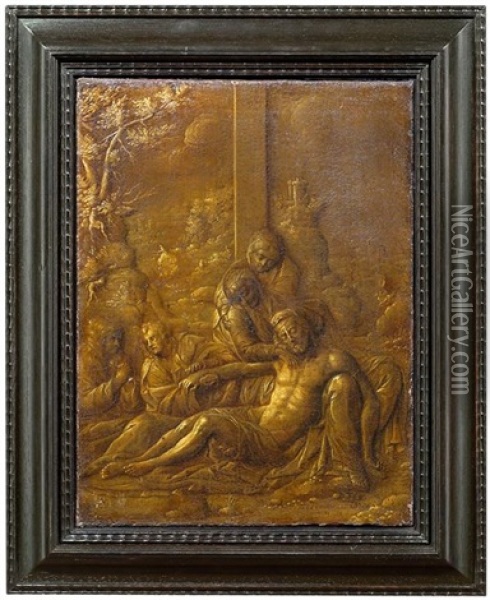 Beweinung Christi Unter Dem Kreuz Oil Painting - Jakob Kellner