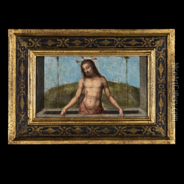 Le Christ Au Tombeau Oil Painting - Andrea del Brescianino