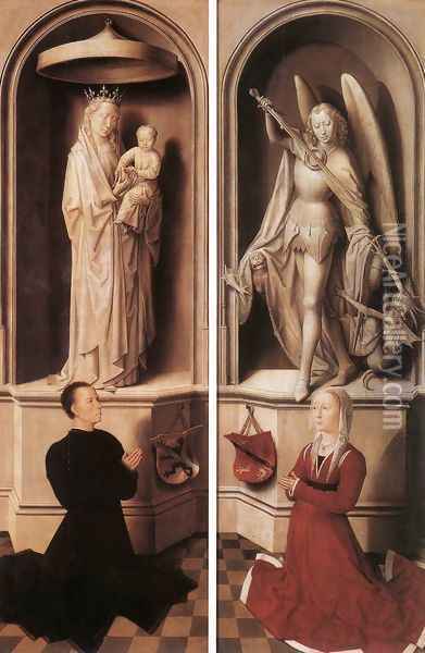 Last Judgment Triptych (closed) 1467-71 Oil Painting - Hans Memling