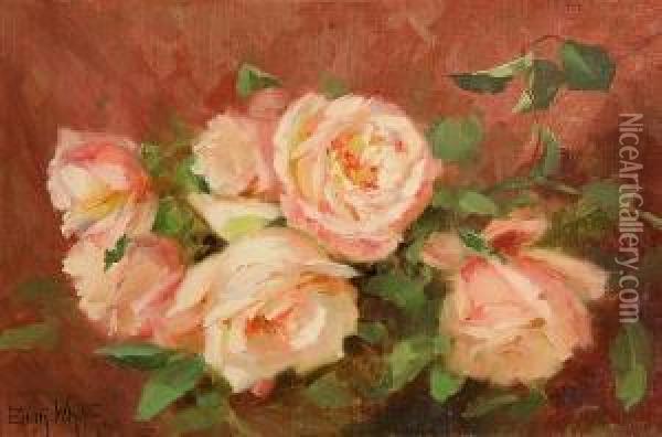Pink Roses Oil Painting - Edith White