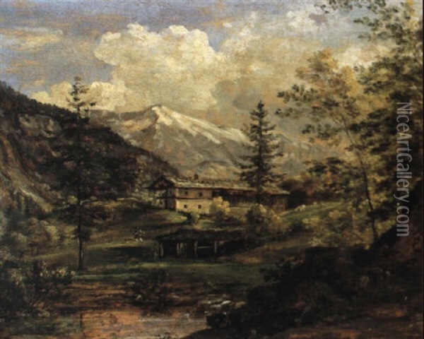 Oberbayerische Landschaft Oil Painting - Cantius Dillis