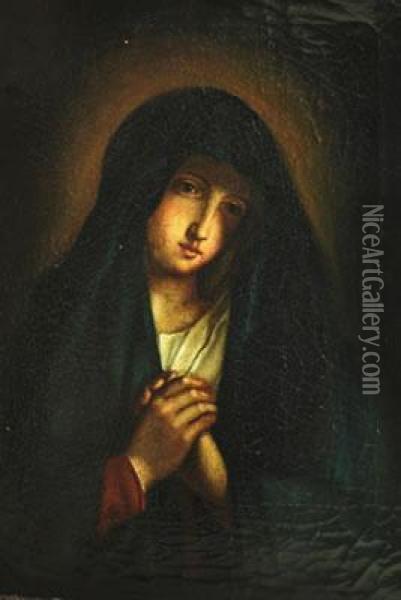 Madonna In Preghiera Oil Painting - Giovanni Battista Salvi
