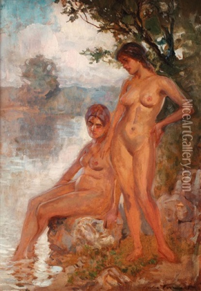 Baigneuse Oil Painting - Nicolae Vermont