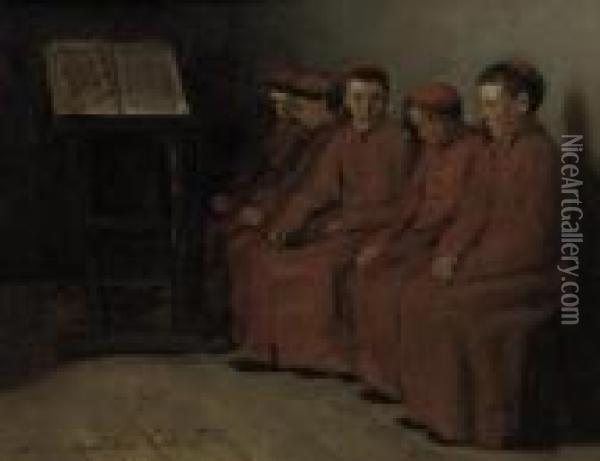 The Boys Choir Oil Painting - Francois Bonvin