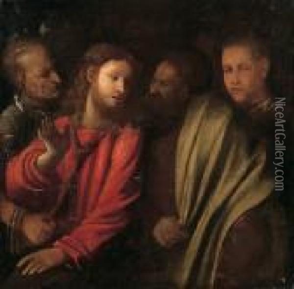 Passione Di Cristo Oil Painting - Acopo D'Antonio Negretti (see Palma Giovane)