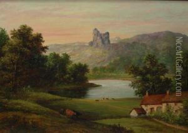 Knaresborough Castle Oil Painting - William Stone