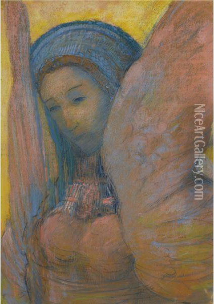 Sphinx - Recto Oil Painting - Odilon Redon