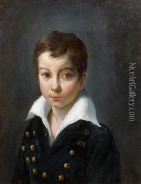 Portrait De Jeune Garcon En Buste Oil Painting - Theodore Gericault