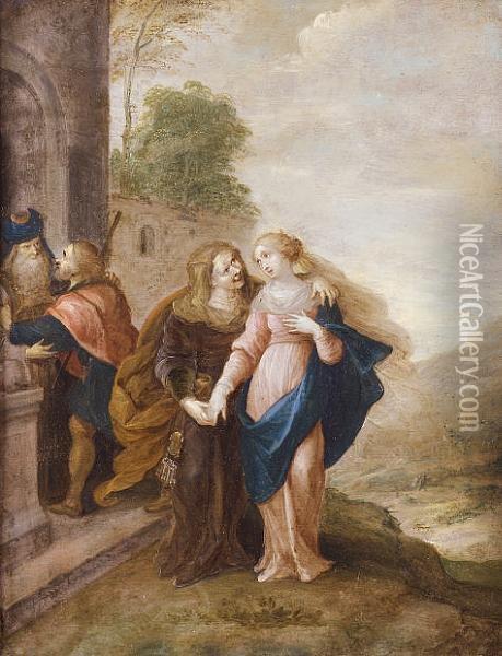 The Visitation Oil Painting - Frans II Francken