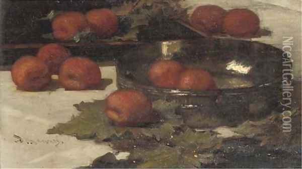 Apricots Oil Painting - Marinus Van Der Maarel