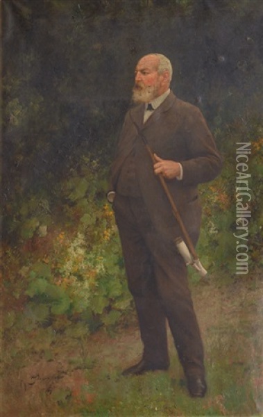 Portrait Of A.w. Cramer Von Clausbruch Oil Painting - Hermann Seeger
