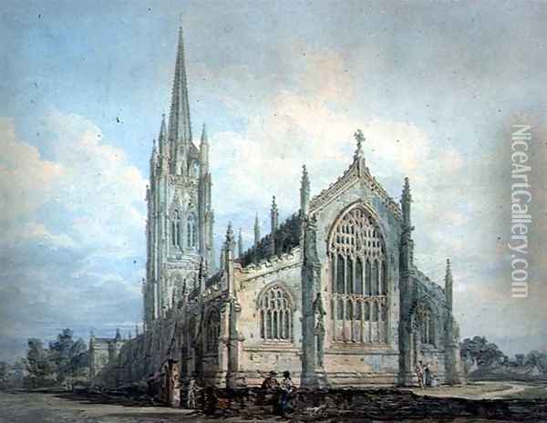 Louth Church Lincs Oil Painting - Thomas Girtin
