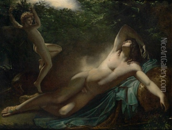 Der Traum Des Endymion Oil Painting - Anne-Louis Girodet de Roucy-Trioson