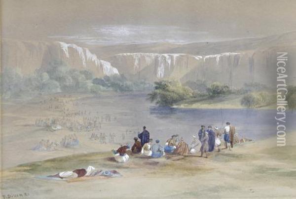 The Banks Of The Jordan Oil Painting - Frank Dillon