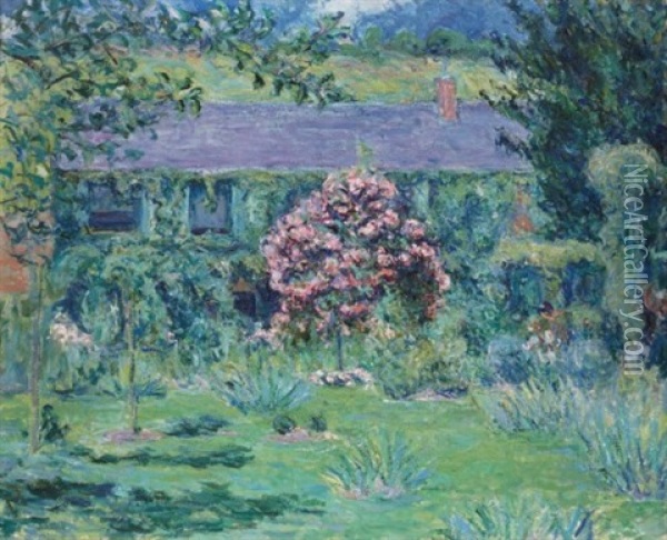 La Maison De Monet A Giverny Oil Painting - Blanche Hoschede-Monet