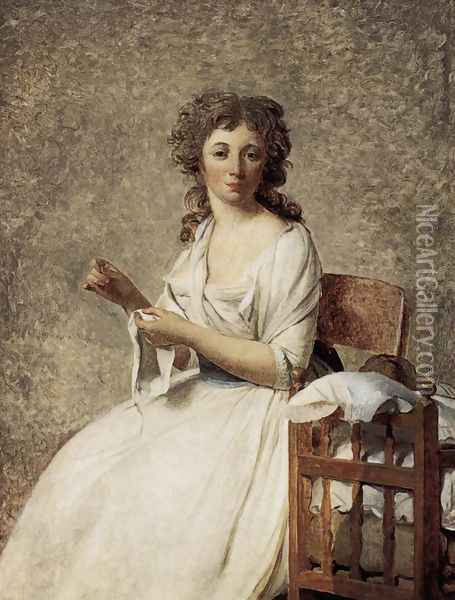 Portrait of Madame Adelaide Pastoret 1791-92 Oil Painting - Jacques Louis David