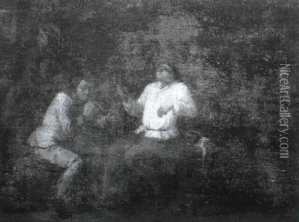 Smokers In A Tavern Oil Painting - Adriaen Jansz van Ostade