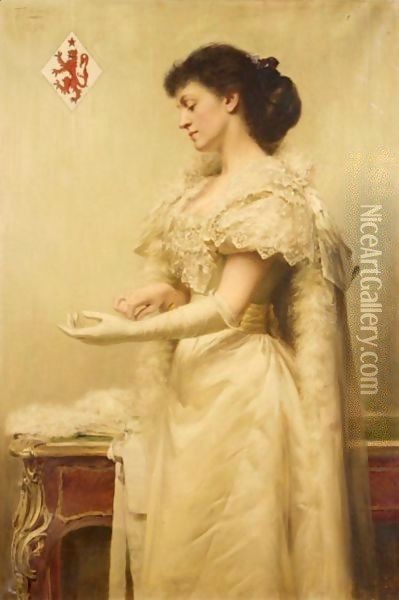 Portrait Of Amy Mary Cowper Oil Painting - Thomas Cowperthwait Eakins