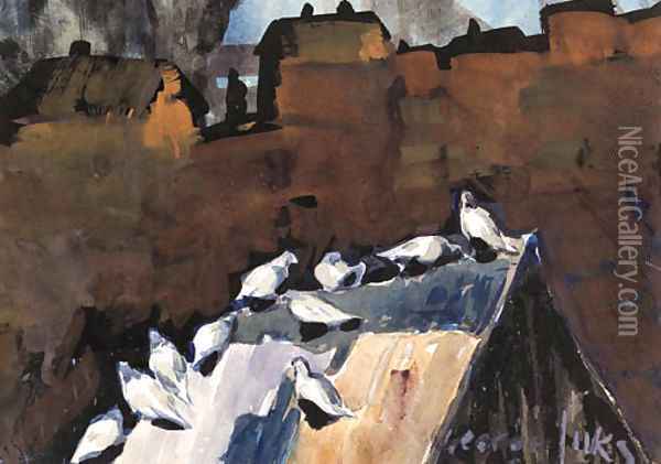 The Dove Cote Oil Painting - George Luks