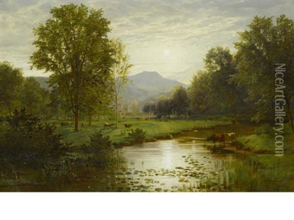 Summer Glow Oil Painting - William Trost Richards