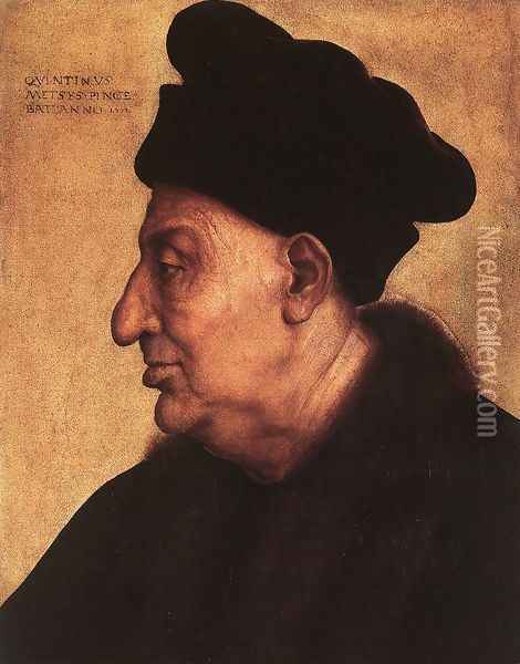 Portrait of an Old Man c. 1517 Oil Painting - Quinten Metsys