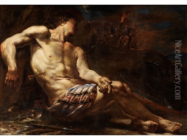 Heiliger Sebastian Oil Painting - Giovanni Battista Langetti