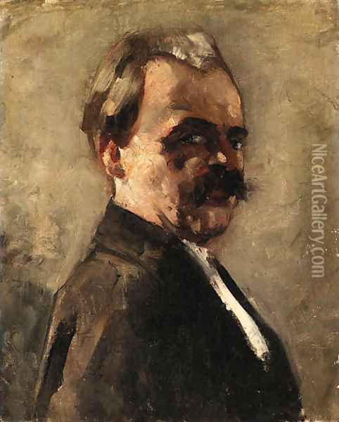 Portrait of a man Oil Painting - Lesser Ury