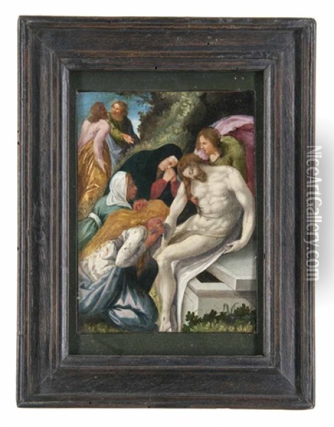 Grablegung Christi Oil Painting - Lorenzo Lotto