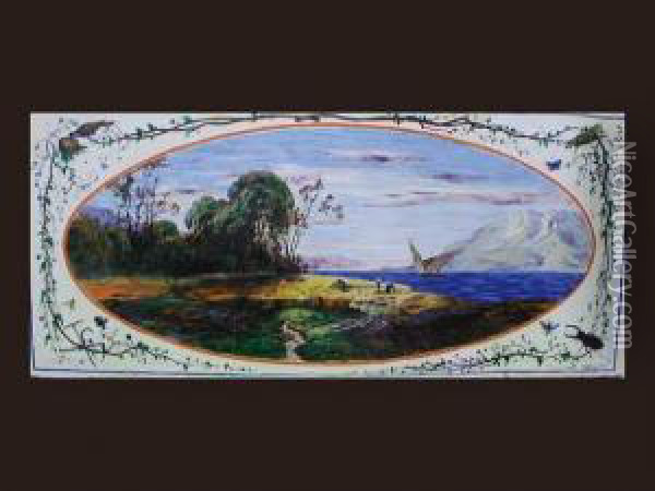 Rare Ceramique Peinte Oil Painting - Auguste Louis Veillon