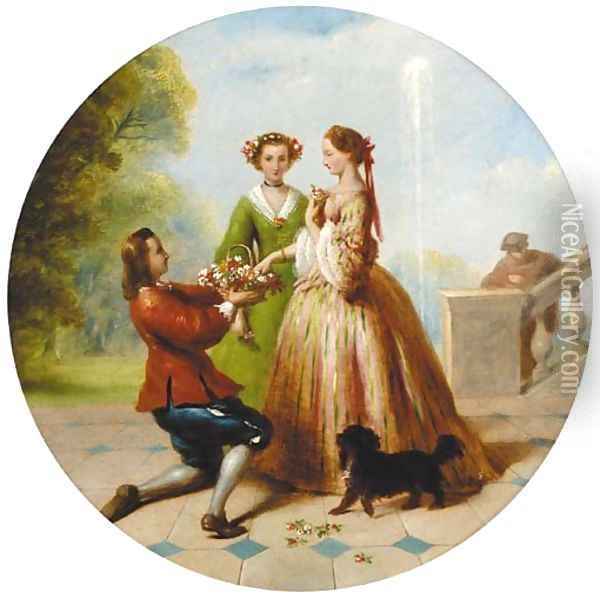 The Suitor Oil Painting - James Digman Wingfield