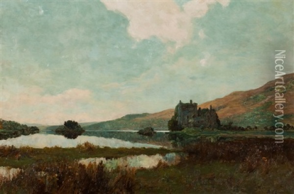 Eilean Donan Castle Oil Painting - Alexander Kellock Brown