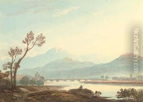 View Of Dolgellau Oil Painting - John Varley