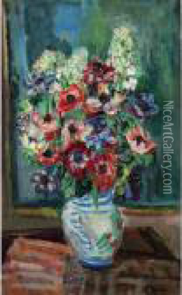 Vase Des Fleurs Oil Painting - Henri Epstein