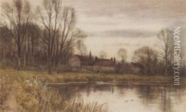 Thames Ditton Oil Painting - Robert Winter Fraser