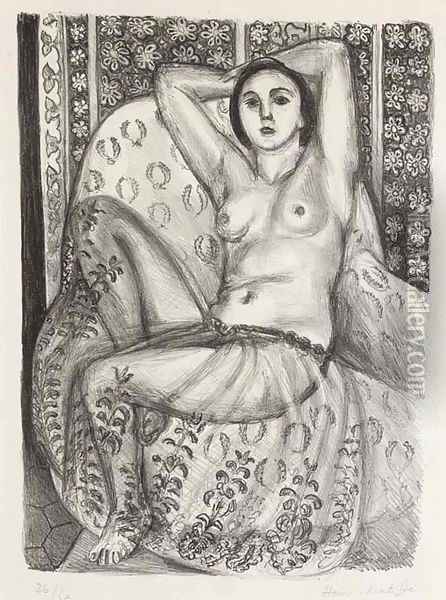 Odalisque assise à la Jupe de Tulle 2 Oil Painting - Henri Matisse