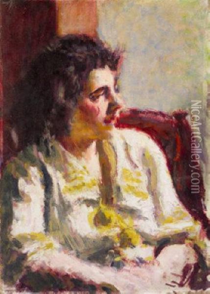 Portrait Of A Woman Oil Painting - Roderic O'Conor