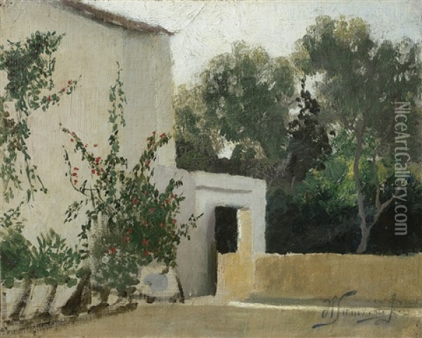 Terrace Oil Painting - Henryk Siemiradzki