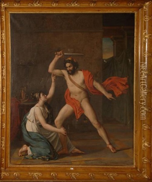 Scene Mythologique Oil Painting - Jacques-Louis David