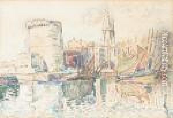La Rochelles Oil Painting - Paul Signac