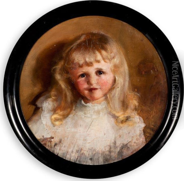 A Study Of A Young Girl Oil Painting - Edward Arthur Walton