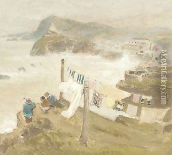 Ilfracombe from Compass Hill 2 Oil Painting - Albert Goodwin